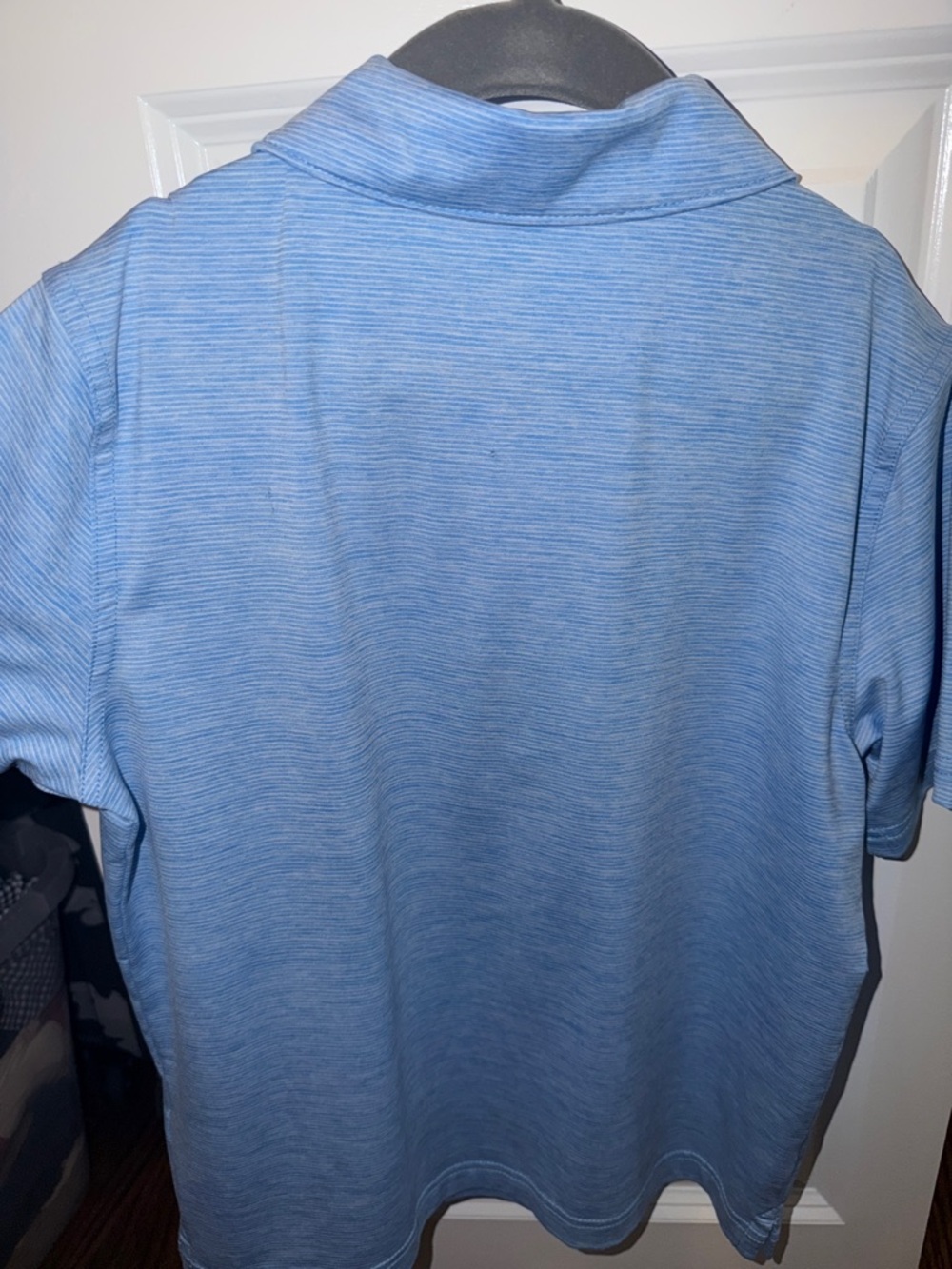 Vineyard Vines Boys Performance Polo in Sky Blue - Picture 5 of 7